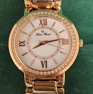 Lucien Picard Diamond Bezel Gold Tone Watch Model 11902 - Image 1 of 4