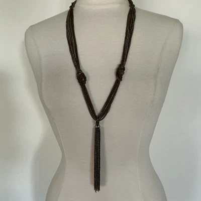 Collar Multi Cadena Con Borla Heidi Klum Colección Vida Silvestre Oro Rosa Cobre Foto 1 de 4