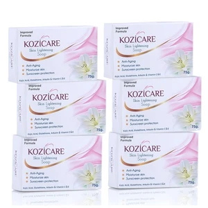 6 X Kozicare Kojic Acid & Glutathione Soap 75g | Tan Removal & Dark Spot Remover - Picture 1 of 6