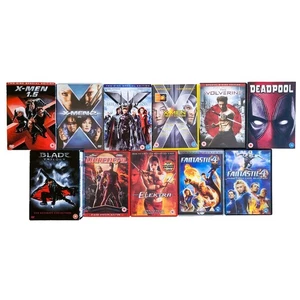 Fox Marvel DVD Bundle - Deadpool & Wolverine, Blade, Elektra, XMen, Fantastic - Foto 1 di 1