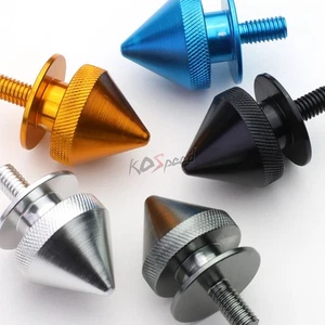 24mm x 11mm Aluminum Bumper Quick Release Fastener JDM Spiky 4pcs/Set Orange - Picture 1 of 5
