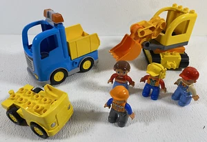 Lot of Four Legos Duplo Figures Front Loader, Dumptruck, & Car - Picture 1 of 10