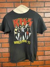 KISS ADULT SMALL T SHIRT WORLD TOUR 1977 BLACK TEE 2021 KISS CATALOG