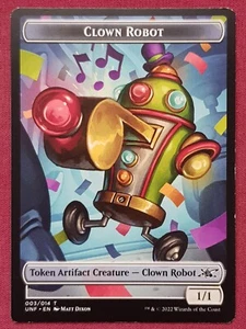 Magic The Gathering UNFINITY CLOWN ROBOT 003 token card MTG - Picture 1 of 2