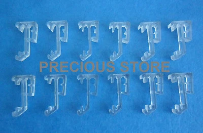 Paquete de 12 clips de retención de cenefa transparente de listón único de 1 pulgada para mini persiana de ventana Foto 1 de 2