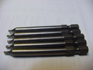 5x Zephyr Square Recess Power Bit 3/16"(Body dia) point 0  2 3/4" E8100XX275 USA - Picture 1 of 11