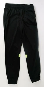 Boys Black Lime Green Stripe Activewear Jogger Pants Size Large 14-16 NEW - Picture 1 of 3