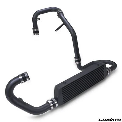 KIT INTERCOOLER MONTAJE FRONTAL ALEACIÓN NEGRA 2.5" PARA VW GOLF MK4 BORA JETTA 1.8T GTI - Imagen 1 de 4