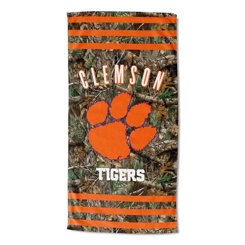 Clemson Tigers Beach Towel (Stripes) OFFICIAL NCAA Cover