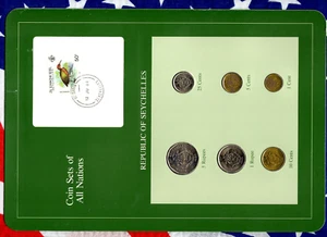 Coin Sets of All Nations Seychelles 1,5 Rupees 1,5,10,25 Cents 1982 UNC - Picture 1 of 4