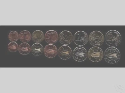 REPÚBLICA DE IRLANDA 1 2 5 10 20 50 1 2 euros 2002 ARPA UNC 8 MONEDAS Juego completo irlandés Foto 1 de 3