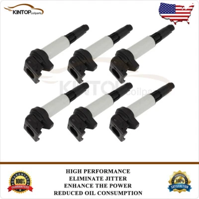 6 Ignition Coils Pack For BMW 2003-2005 Z4 2004-2006 X3 2002-06 M3 2002-05 745i - Image 1 of 4