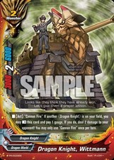 1x Dragon Knight  Wittmann - PR/0028EN - PR Near Mint BFE Future Card Buddy Figh