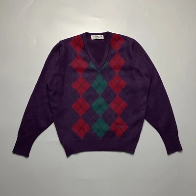 Burberrys Vintage Sweater Wool V Neck  diamond Medium Violet - Изображение 1 из 4