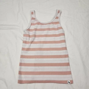 Abercrombie Kids Girl's Size 13/14 Pink And White Strip Tank Top Shirt - Picture 1 of 10
