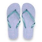 Women's Juncture "Blue Zen" Rubber Flip-Flops - Teal/Purple [Size S 5/6]