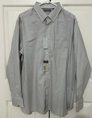 NWT Daniel Cremieux  size XL gray white button up long sleeve shirt mens $89 - Image 1 of 4