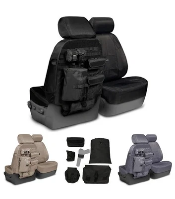 Cubiertas de asiento de camión personalizadas tácticas Coverking Molle balístico para Toyota Tundra Foto 1 de 4