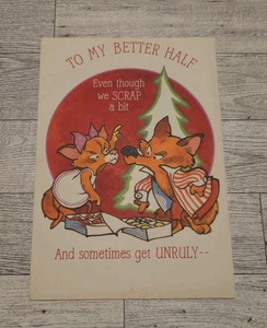 Vintage Hallmark Christmas Card Spouse No Envelope - Picture 1 of 8