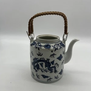 Bollitore teiera manico cerchio ceramica giapponese porcellana vintage DragonPattern casa - Foto 1 di 14
