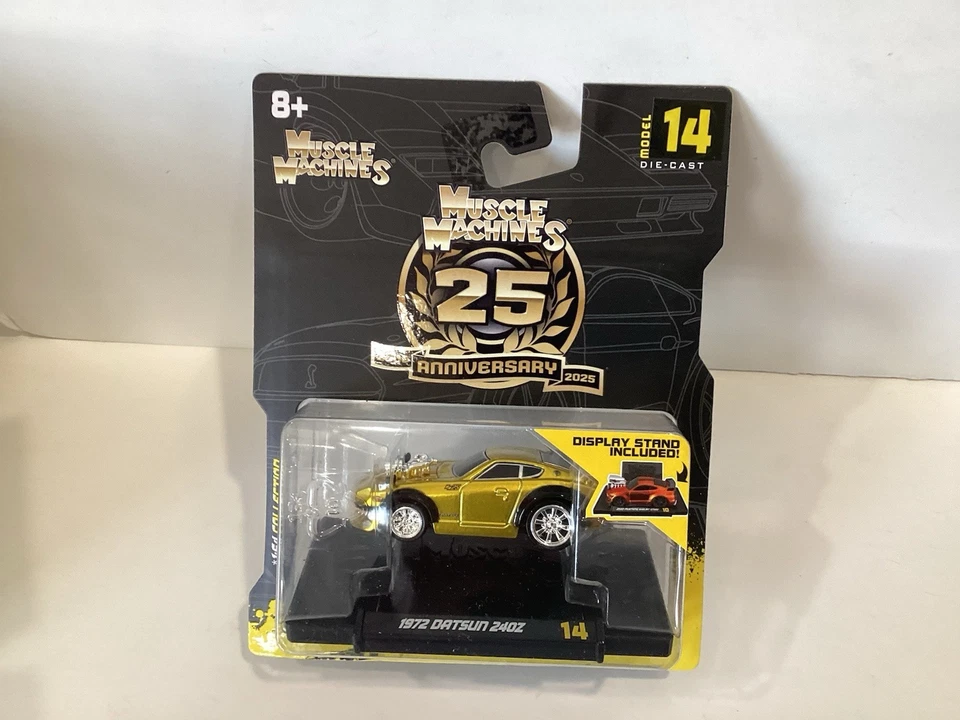1/64 Muscle Machines 25th Anniversary Metallic Gold 1972 Datsun 240Z - Image 1 of 1