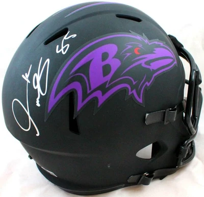 Derrick Mason Signed Baltimore Ravens F/S Eclipse Speed Helmet- Beckett W Holo - Image 1 of 4