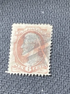 Antike US Briefmarke Scott #159 gebraucht 6c Abraham Lincoln Top Crossroad Stempel - Bild 1 von 2