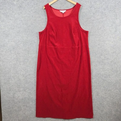 Maxi Vestido Informal Corner Annex Para Mujer Rojo Sin Mangas Talla 16W Poliéster Spandex Foto 1 de 4