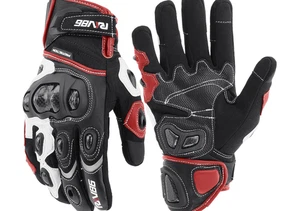 Motorcycle Gloves for Men and Women, Genuine Leather Motorcycle Gloves Touchscre - Picture 1 of 12