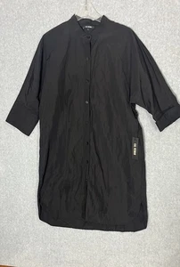 Kal Rieman June schwarz Größe Large Hemdkleid Nylonmischung Laufmanschette - Bild 1 von 7