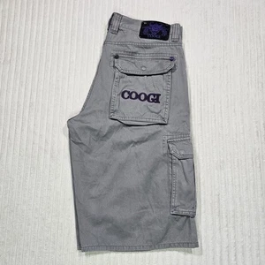 Pantalones Cortos Coogi Cargo Para Hombre 36 Gris Púrpura Corona Bordados Sueltos Pierna Ancha Y2K - Imagen 1 de 16