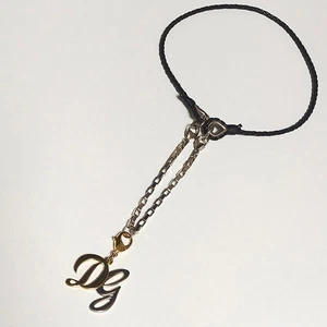 Dolce&Gabbana Hombres D&G Correa de Cuero 3 Vías Collar Pulsera Dije Lujo Elegante - Imagen 1 de 6