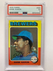 1975 TOPPS HANK AARON PSA GRADED 5  - Picture 1 of 1