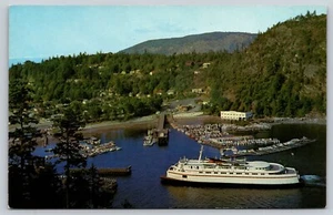 Postcard Horseshoe Bay B C with M V Chinook Mainland Terminal Black Ball Ferries - Picture 1 of 2