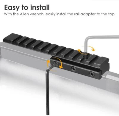 Hunting 11mm Dovetail to 20mm Picatinny Rail Adapter Scope Torch Mount - Image 1 of 4
