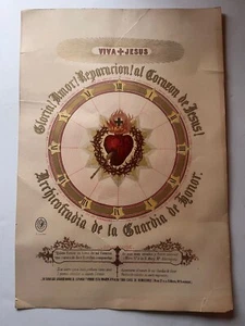 Antike Litographie Herz Jesu Erzbruderschaft Christentum Religiös - Bild 1 von 6