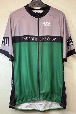 Camiseta deportiva de ciclismo Voler para hombre talla L manga corta cremallera frontal gris/negro/verde PO Foto 1 de 4
