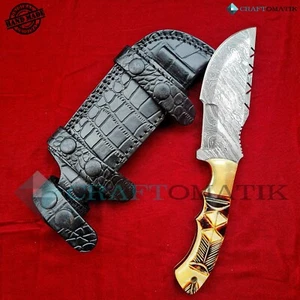 Damaszener Trekker Messer | Camping und Jagd | Damast-Stahl Hunting Knife |DHK10 - Picture 1 of 7