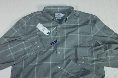 Southern Tide Coastal Passage Heather Almaco Plaid Grey LS Classic Fit Large L Foto 1 de 4