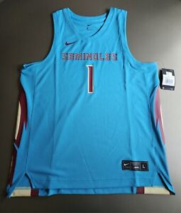 FSU Florida State University Seminoles Turquoise Blue Nike Basketball Jersey...
