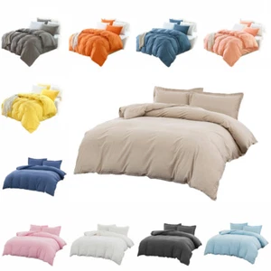 100% Cotton Quilt Duvet Doona Cover Set Double Queen Super King Size Bedding Set - Picture 1 of 106