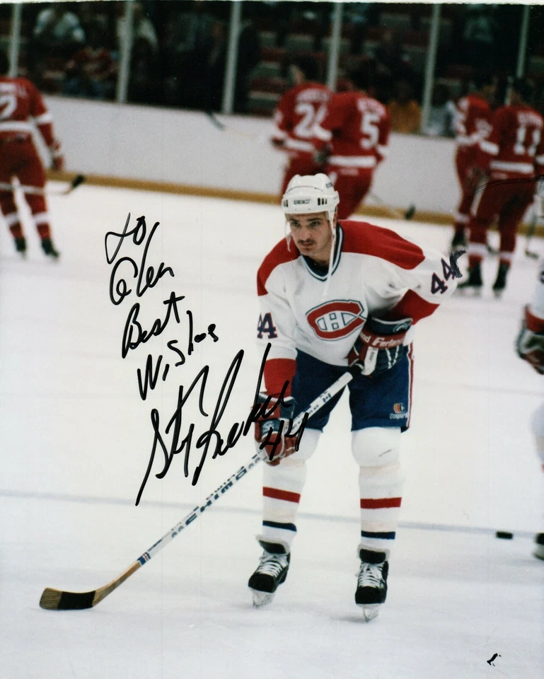 Foto de hockey firmada por Stephane Richer 8x10 Foto 1 de 1