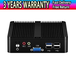 J1900 4-Core Fanless Embedded Micro Computer Industrial Mini PC 8G RAM +128G SSD - Picture 1 of 2