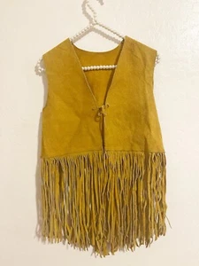 Handmade Suede Western Fringe Vest - Picture 1 of 5