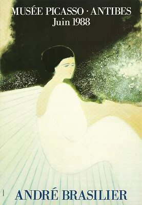 Litografia offset ANDRE BRASILIER Musee Picasso, Antibes 26,75" x 18,5" 1988 - Imagem 1 de 4