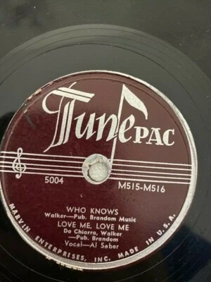 Al Saber / TunePAC / 78rpm/Who Knows/Love Me/What is there to say/You Stole My  - Image 1 of 4