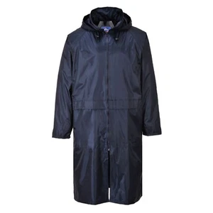 Portwest S438 Men's Waterproof Raincoat - Lightweight Long Rain Jacket with Hood - Picture 1 of 9