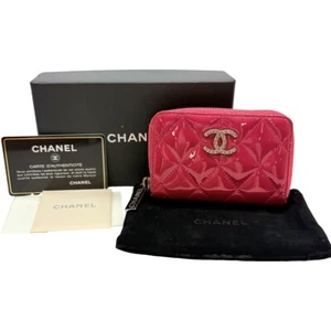 Authentic CHANEL Brilliant Coin Purse Pink Patent Leather #36636424 - Picture 1 of 14
