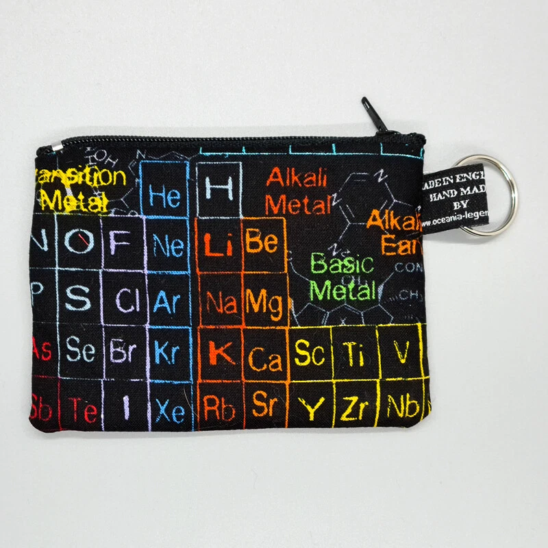 Science Space Atlas Chemistry Nerd Coin Purse Cash Money Wallet Cotton Xmas Gift - Image 1 of 1