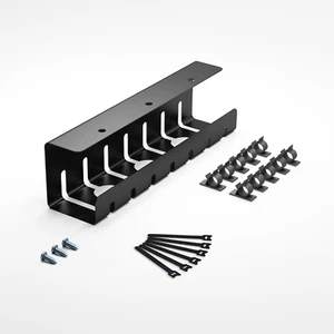 Kabelkanal Schwarz Komplettset, Schreibtisch Box schraubbar - Kabelmanagement - Photo 1/6